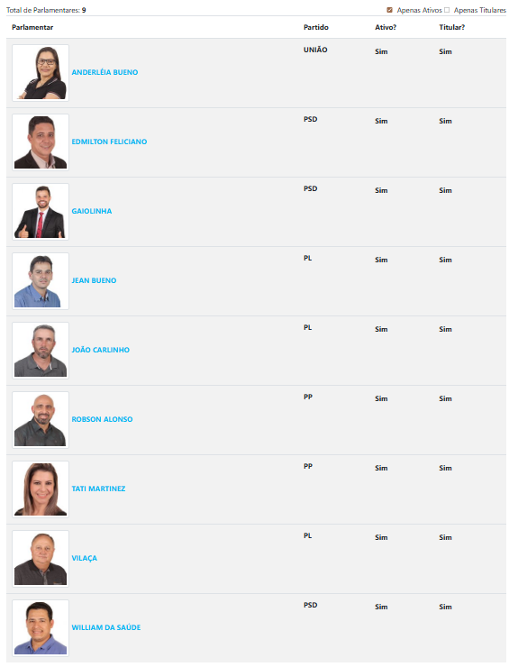 Vereadores 2025-2028