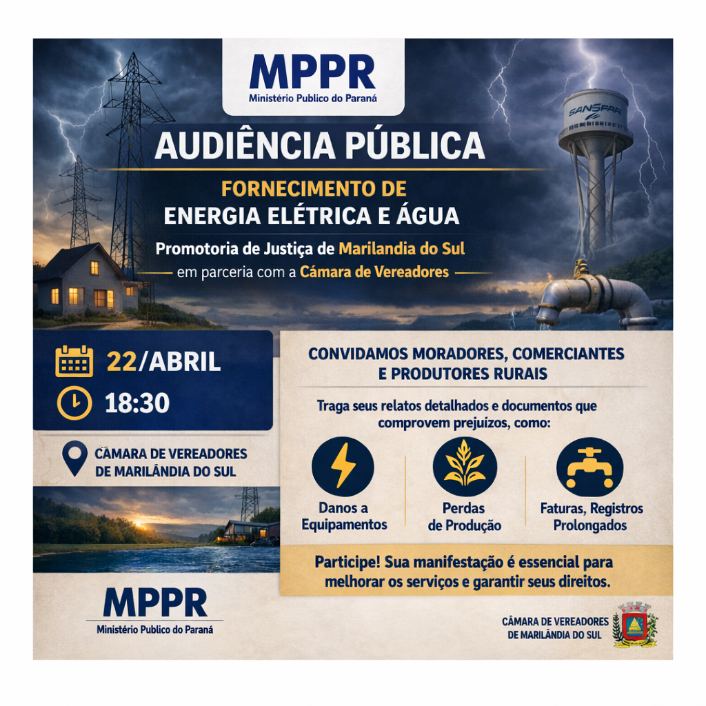 Audiência Pública sobre serviços da Copel e Sanepar