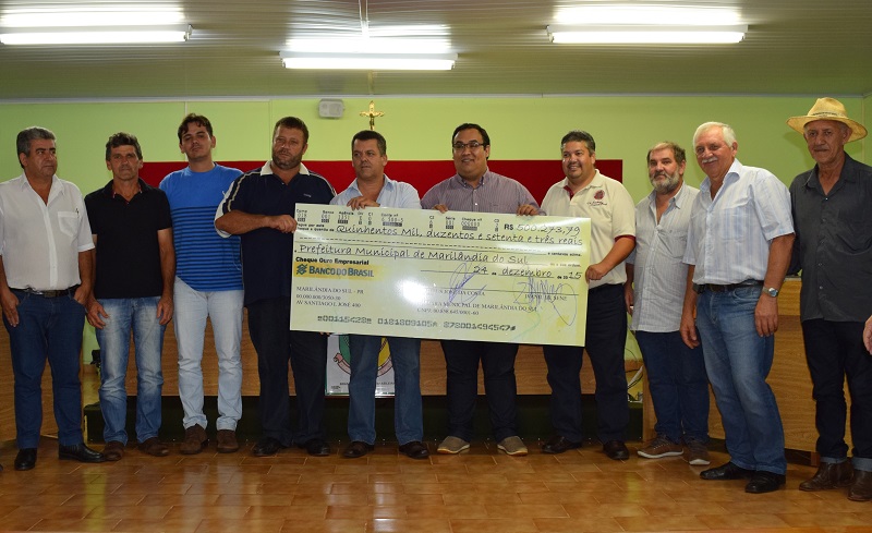 Devolução de sobras para a Prefeitura Municipal de Marilândia do Sul