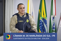 Novo comandante da Polícia Militar apresenta metas e destaca uso de aplicativo para a segurança em Marilândia do Sul e Rio Bom