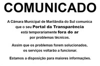 Portal da Transparência Fora do Ar